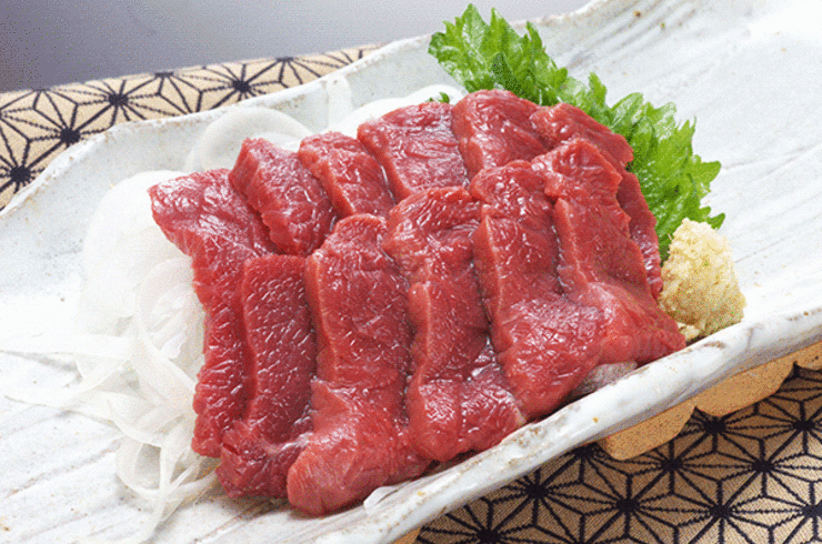 赤身馬刺し